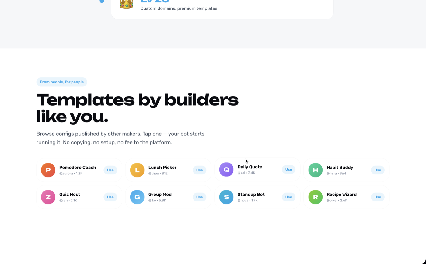 Template marketplace