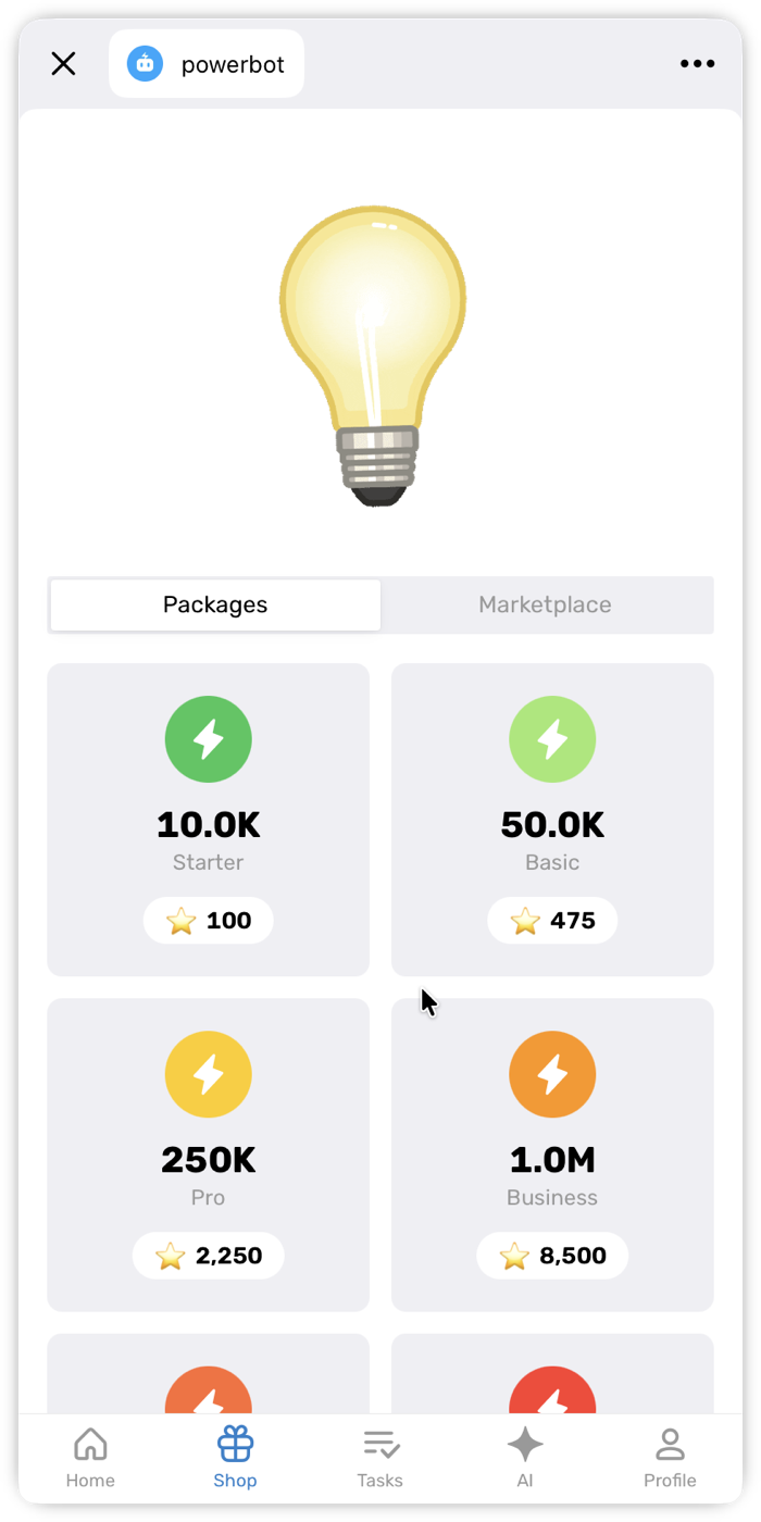Pay-as-you-go energy