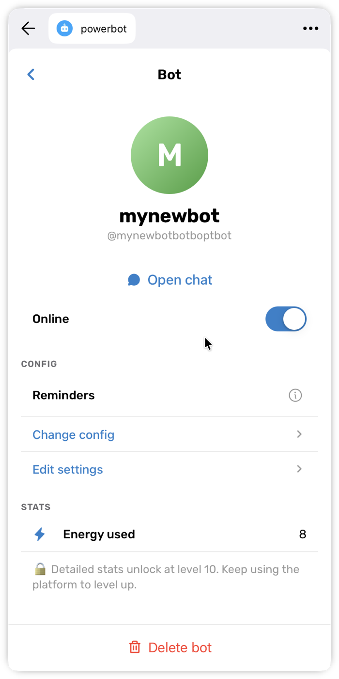 Per-bot management