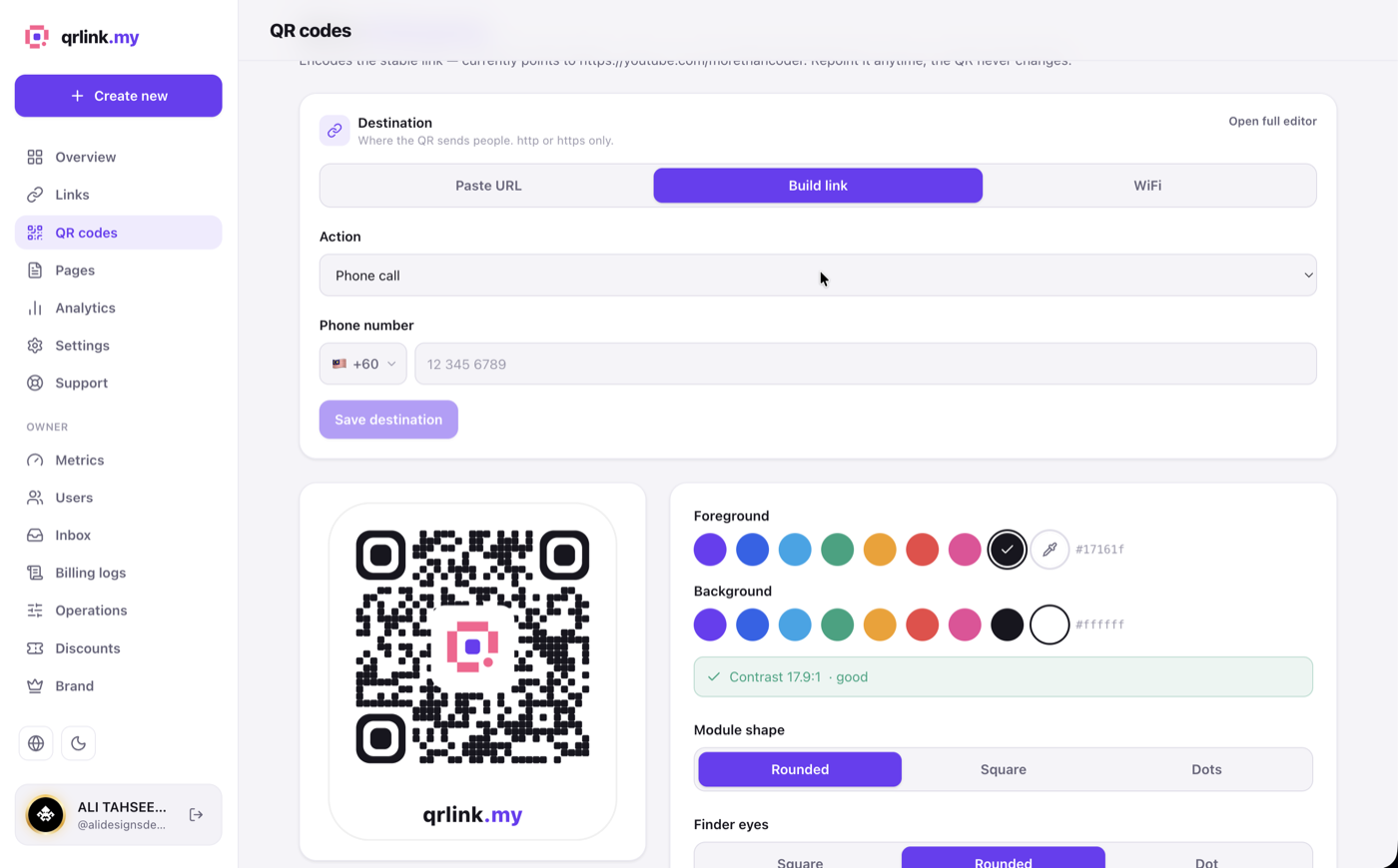 Dynamic destination — repoint anytime